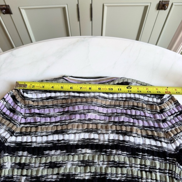 WHBM Multi-Stripe Cardigan Purple Sz XS - Picture 8 of 10